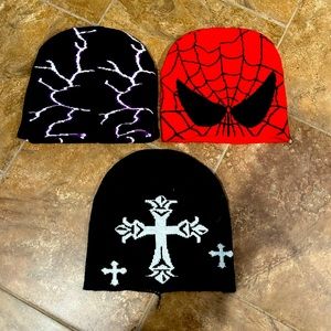 3 beanies One size fits all